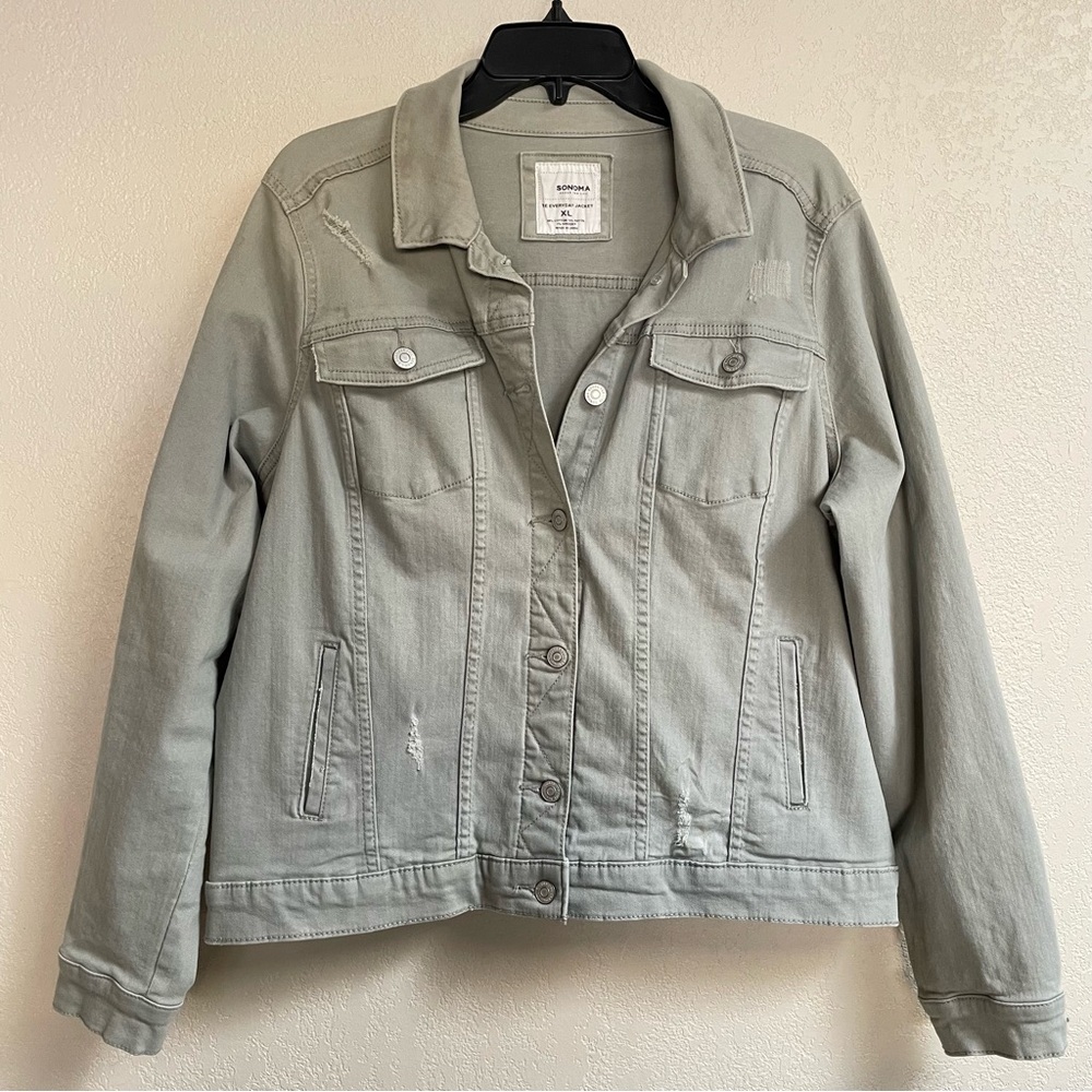 Sonoma Light Gray Everyday Denim Jacket